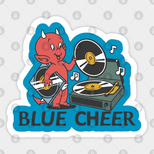 blue cheer devil record Sticker by mantaplaaa